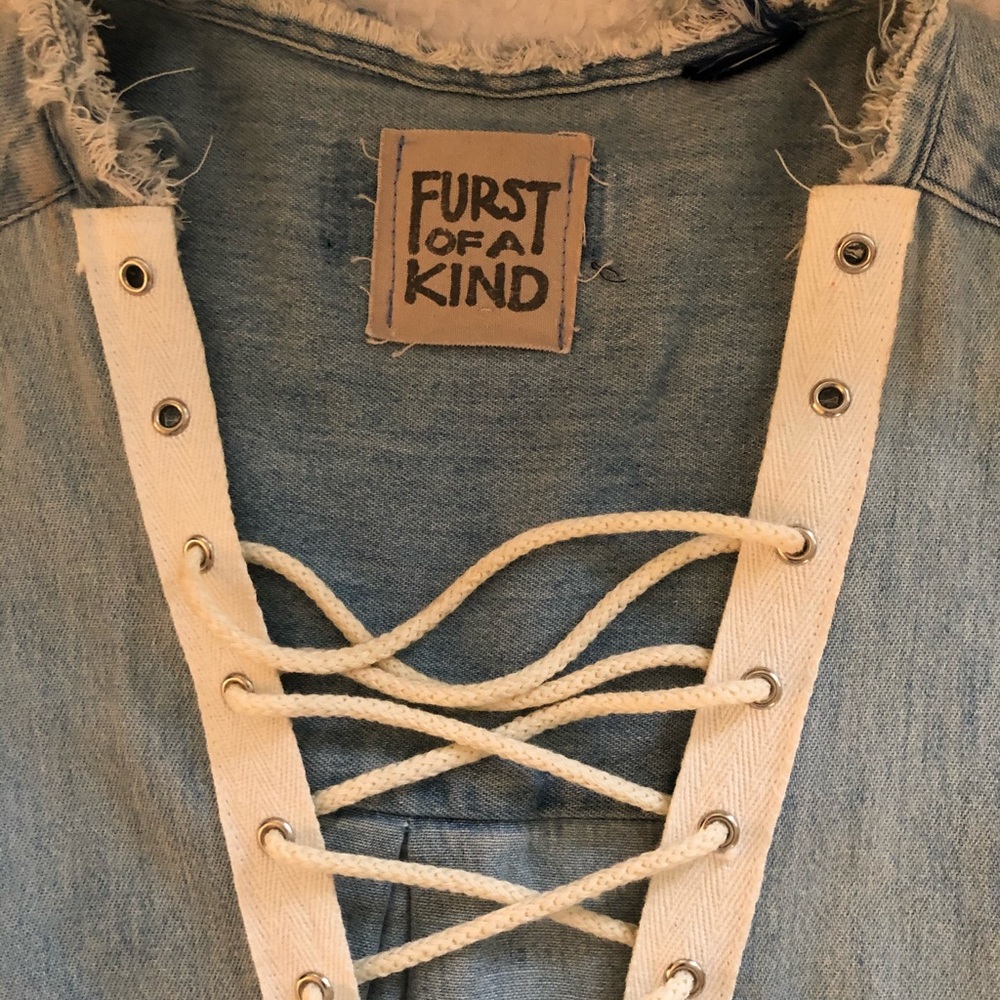 REPURPOSED DENIM DRESS - Picture 2 of 6